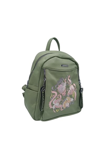 EVoStyle Rucsac de damă Silvia Rosa SR-6028, Verde Mentă, 30 x 26 x 14 cm