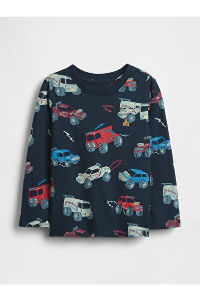 GAP Erkek Bebek Lacivert Mix & Match Baskı Detaylı T-Shirt