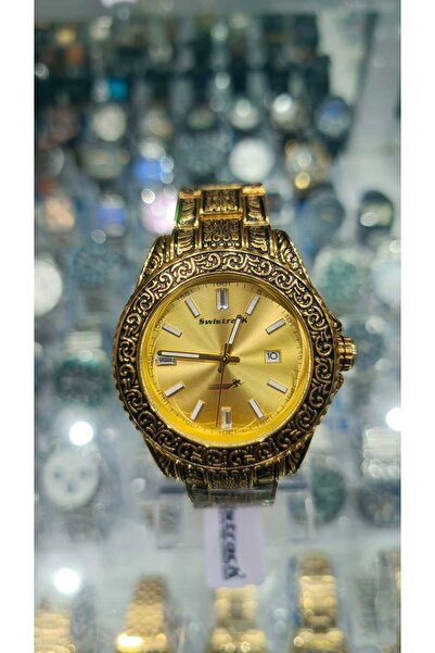 Swistrack Soystrack Luxury Engraved Men's Watch – Elegant Silver Design with a Heritage Style