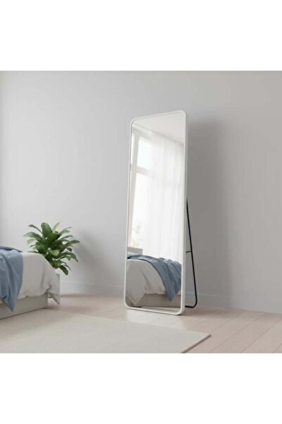 Family Ship Long Aluminum Mirror with Stand, Shatter-Resistant, 160x40 cm - Silver