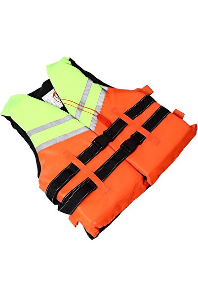 BROLEO Adult Life Jacket – Reflective Design with Whistle (Orange)