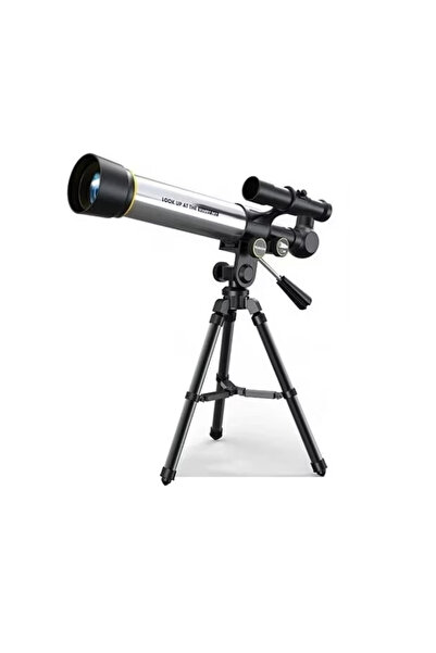 Krista Telescop astronomic din aliaj de aluminiu cu trepied stabil, zoom 60X, negru-argintiu