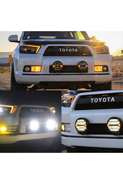 Smart Round LED Work Light, 5 Inch Off-Road Driving Lamp, Black Metal Housing