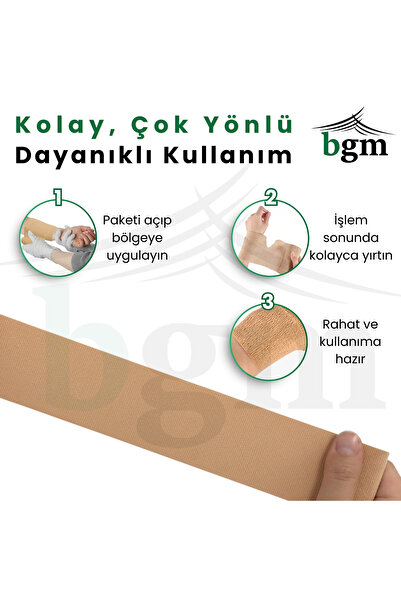bgm Elastik Kendinden Yapışkanlı Bandaj 5cm X 4.5m Coban Bandajı Sporcu Bandı Elastik Bandaj
