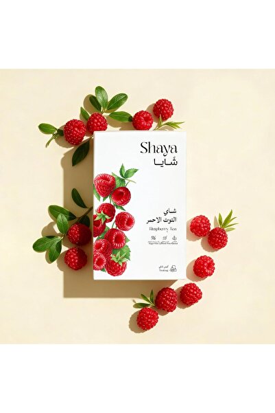 SHAYA شاي أعشاب التوت الأحمر، خالي من الكافيين، 20 كيسًا (30 جم)