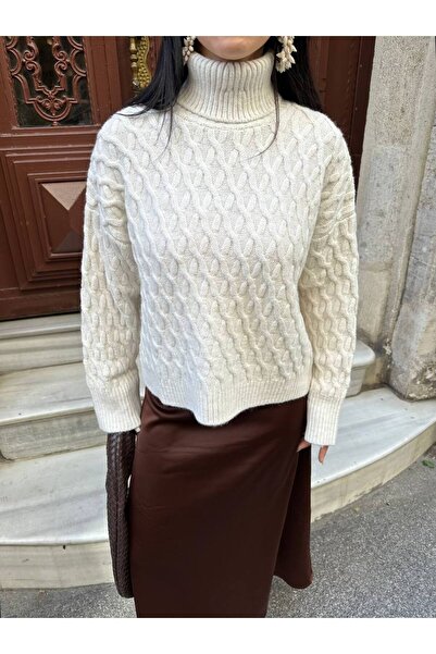 Koçer Triko Women's Turtleneck Knitwear Sweater