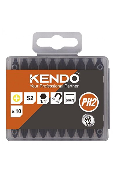 Kendo Set 10 biti de surubelnita cu finisaj negru, PH2x65mm