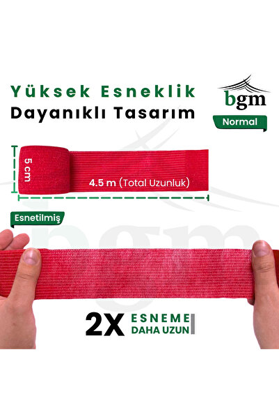 bgm Elastik Kendinden Yapışkanlı Bandaj 5cm X 4.5m Coban Bandajı Sporcu Bandı Elastik Bandaj