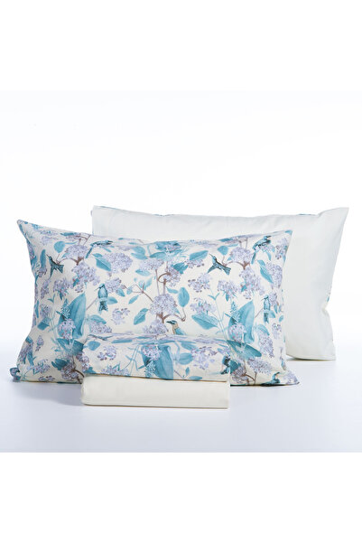 Nef Nef Homeware Set of 2 flat sheets 240x270 cm + 2 pillowcases 52x72 cm Nef-Nef Dream Blue