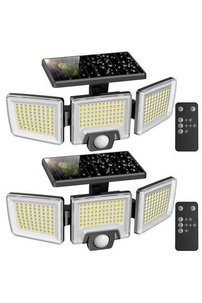 FiSKARS Set 2 Lampi solare de perete MustWin UT88268, 2500lm, LED, 216 leduri...