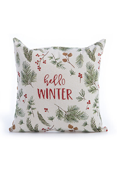 Nef Nef Homeware Nef-Nef Hello Winter decorative pillow 45x45 cm green-red