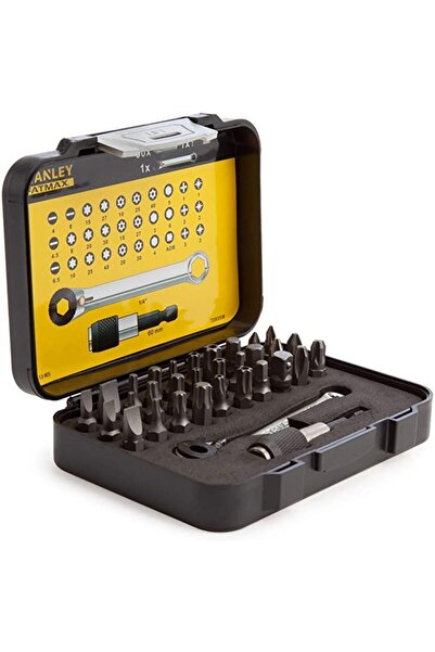 FiSKARS Stanley 1-13-905 Mixed set of 30 bits 25 mm + adapter and 1/4" ratche...