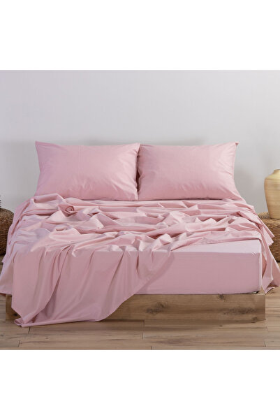 Nef Nef Homeware Queen Size cotton bed sheet Nef-Nef Basic 240x270 cm - Pink