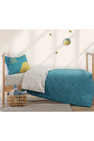 Nef Nef Homeware Outer Space Set - 2 bed sheets 170x260 + 1 pillowcase 52x72 Petrol