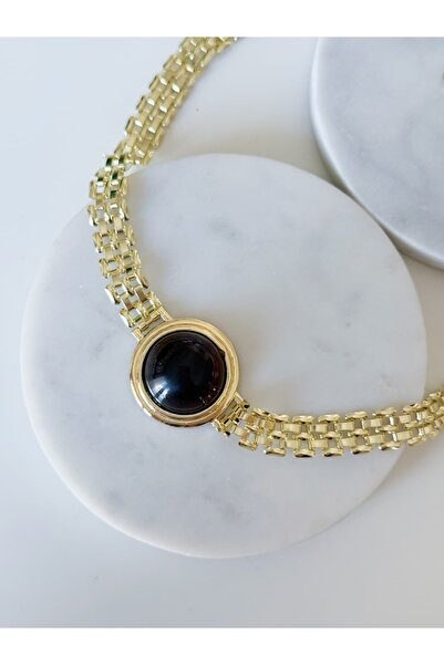 CHARMLUCKY ÇELİK KAHVERENGİ KOLYE