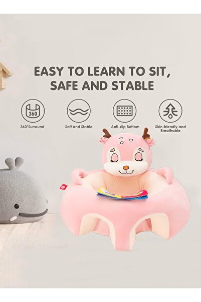 Generic Baby Sitting Support Seat Baby Sofa Cartoon Cute Baby Sitting Chair Infant Learning Seat Floor Seat