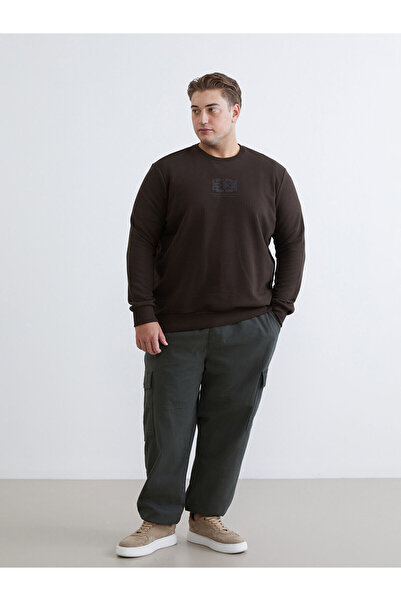 LC Waikiki Визия Нова колекция Мъжка суитшърт с принт на велосипед на врата