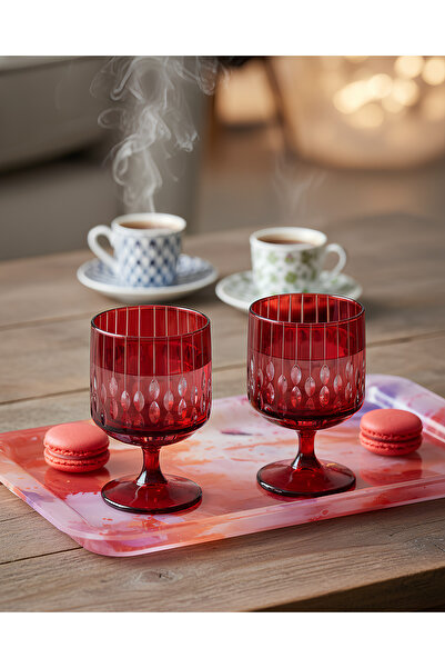 AKDEN STORE Handcrafted Cutout Decor Coffee Side Cup, Dessert Cup