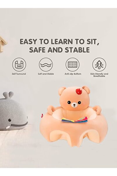 Generic Baby Sitting Support Seat Baby Sofa Cartoon Cute Baby Sitting Chair Infant Learning Seat Floor Seat