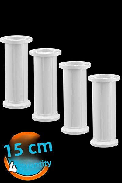 NZB Furniture Bench Cabinet Riser Heightening Leg Adjustable15 cm White Plastic Foot 4 Pieces