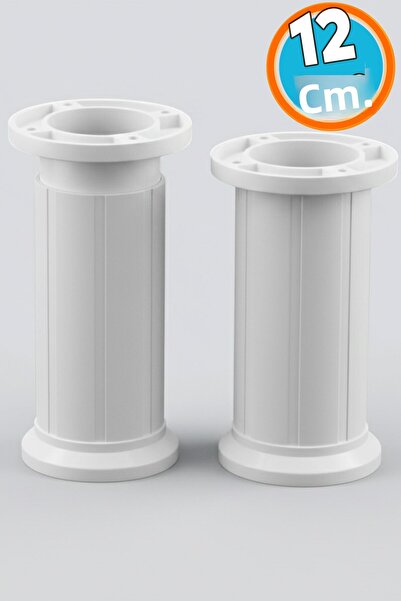 NZB Furniture Bench Cabinet Riser Heightening Leg Adjustable Plastic Foot 1 Piece 12 cm White