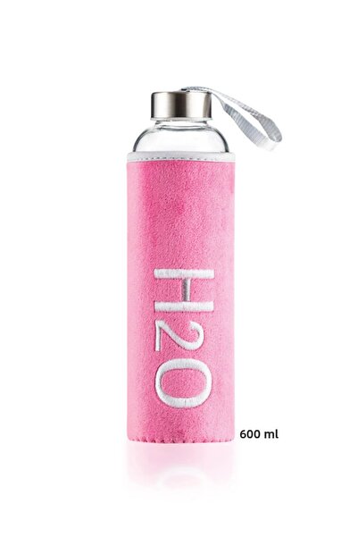 Tohana H2O Glass Flask with Plush Cover 600 ml