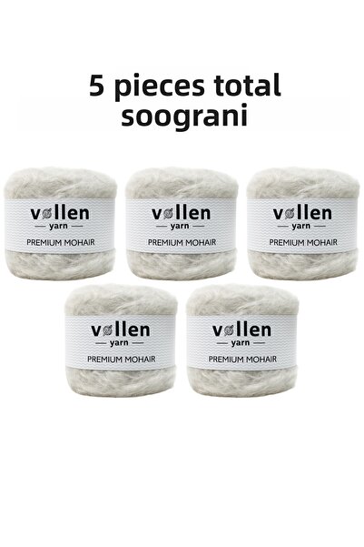 vollen yarn 5 Pcs Premium Mohair Knitting Yarn 100 Gr 250 m – Soft Lightweight Plump Texture |   Shawl Cardigan Sweater Scarf Rope