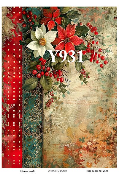 LİNEART ورق ديكور نحاسي رقم: Y931 - 29×42 سم