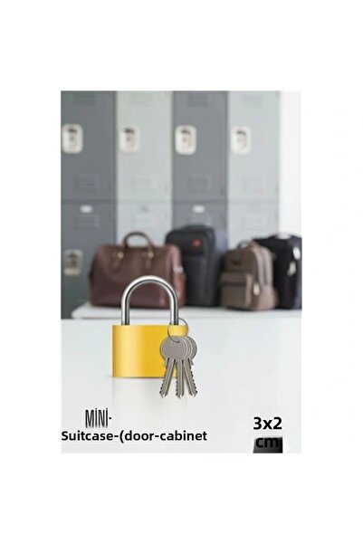shopwave Mini 20mm Suitcase and Bag Padlock – with 3 Keys, Secure for Cabinet and Travel