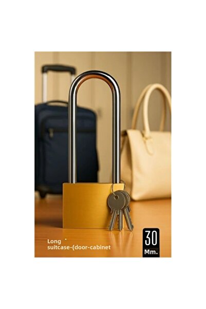 shopwave Long 30 mm Long Shackle Suitcase and Bag Padlock – with 3 Keys, Secure for Lockers and Travel