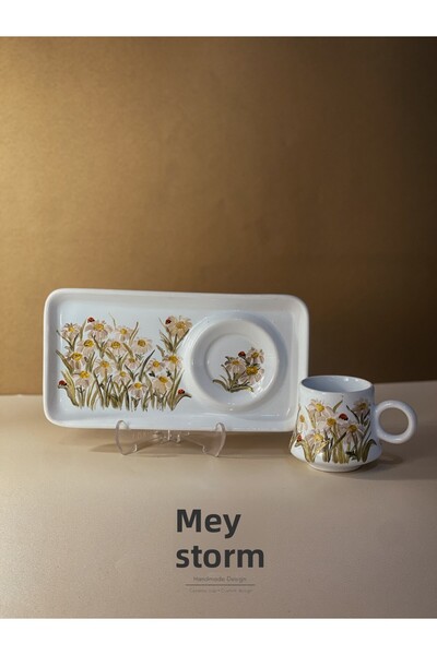Stories Special Design Hand Painted Gift Daisy Cup Set
