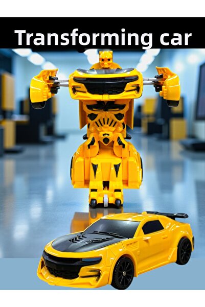 YILDIRIM OYUNCAK لعبة سيارة روبوت ترانسفورمرز قابلة للتحول بالسحب والدفع، سيا...