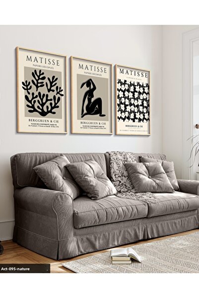 Evinemoda Matisse Berggruen & Cie Pictură în 3 piese cu rame din lemn
