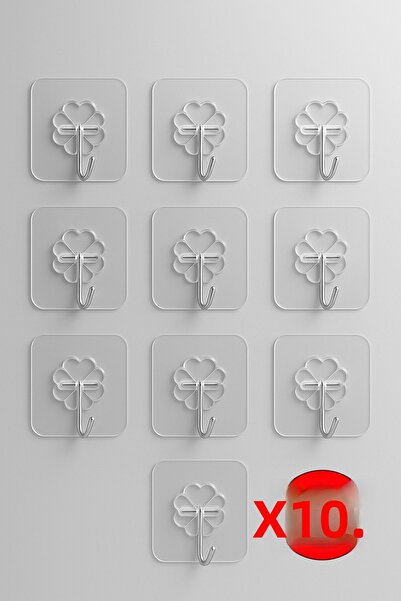 Emofom 10 τεμάχια αυτοκόλλητο κρεμάστρα Ισχυρό κρεμάστρα τοίχου