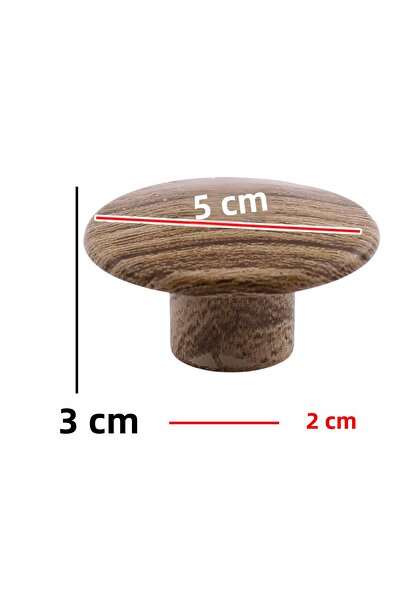 Badem10 Single Screw Bolina External Convex Plastic Knob Handle Cubic Natural Oak Furniture Cabinet Drawer Handle Knob