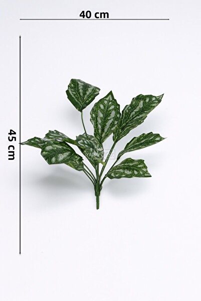 Yapay Çiçek Deposu Artificial Plant 12 Leaves Checkered Model 45 cm Green