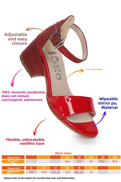 Kiko Kids Sheila Ayna Sand Daily Girl's 3 cm Heeled Sandals Evening Dress Shoes