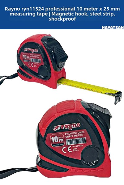 RAYNO Επαγγελματικός μετρητής ταινίας 10 μέτρων x 25 χιλιοστών - RYN11524 |  ...