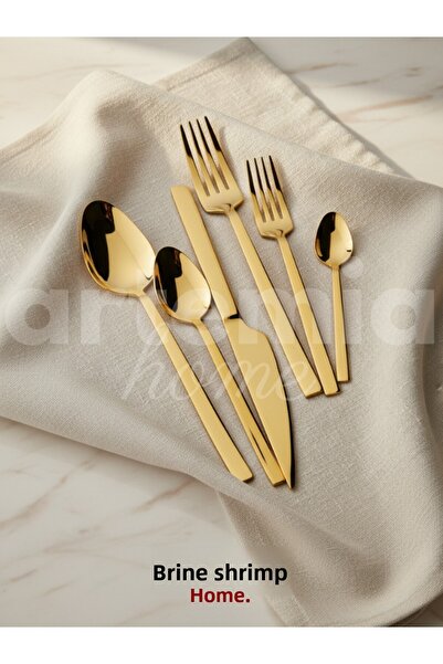 Artemia Home Artemia Piedra Gold Food Knife 6 Pieces | 18/10 Stainless Steel | Premium Gold Series