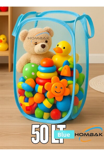 Hombak Plasa de jucarii pliabila multifunctionala si cos pliabil pentru rufe ...