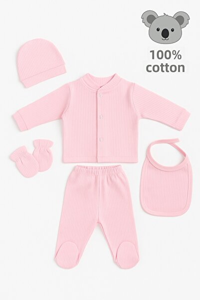 UmBaby طقم خروج من المستشفى مكون من 5 قطع من القطن بنسبة 100% لحديثي الولادة ...