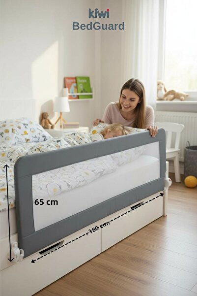 Kiwi Bedguard Children's Bed Barrier 180 cm – Folding, Safe and Durable Guardrail