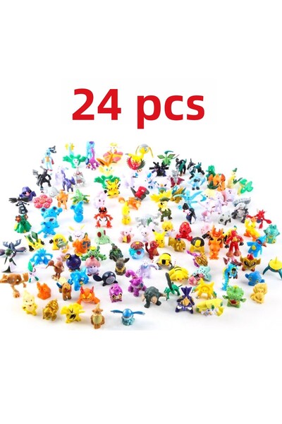 Choice 24 قطعة من ألعاب شخصيات البوكيمون من سلسلة أنمي بيكاتشو، نموذج مجسم مز...