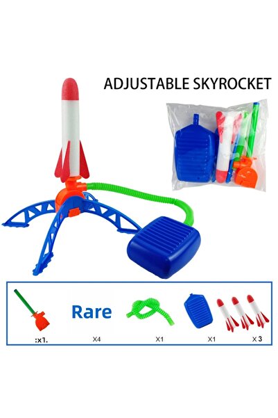 Choice مجموعة من 3 قطع من قاذفات الصواريخ الخارجية للأطفال، مضخة قدم تعمل بال...