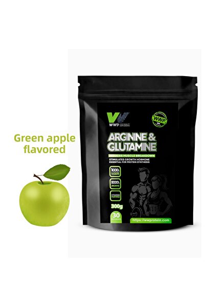 WWP الأرجينين والجلوتامين - يقلل تلف العضلات بشكل فعال - 300 جرام - بنكهة الت...