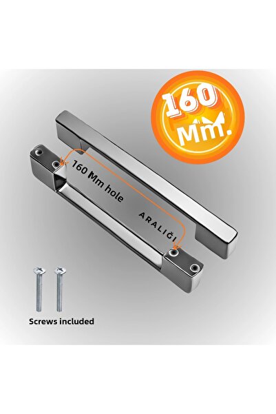 CAN METAL Λαβή Γέφυρας, Λαβή Ντουλαπιού, Λαβή Συρταριού, Μεταλλική Λαβή 160 MM