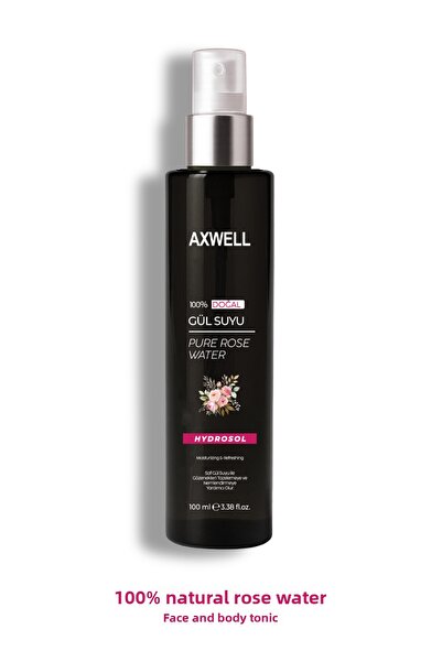 AXWELL Rose Water Pore Firming Brightening and Purifying Tonic 100% Natural and Pure 100 ml