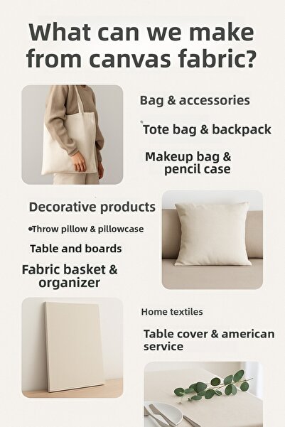 Morlay Ύφασμα καμβά, κατάλληλο για την κατασκευή τσαντών, καμβά, παντζούρι, κεντήματος, καμβάς και σκίαστρους. Πλάτος: 170 εκ.