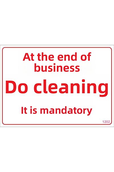 INURA GLOBAL علامة تحذير لتنظيم التنظيف 25x35 الكود: 1202