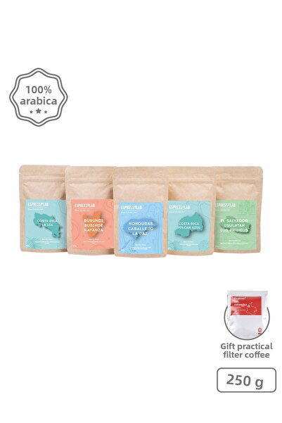 Espressolab مجموعة القهوة العالمية التجريبية - 5 عبوات (250 جرام)